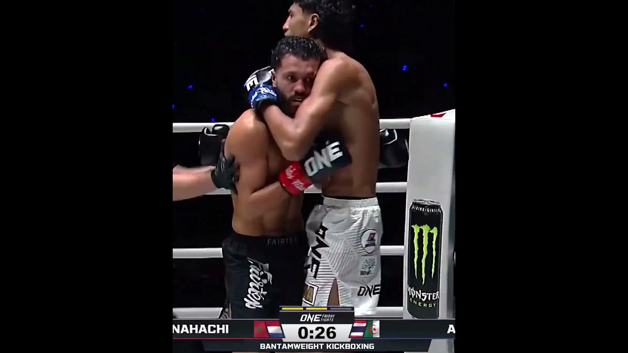 All the CHAOS from the bantamweight kickboxing battle between Ilias Ennahachi and Nabil Anane
