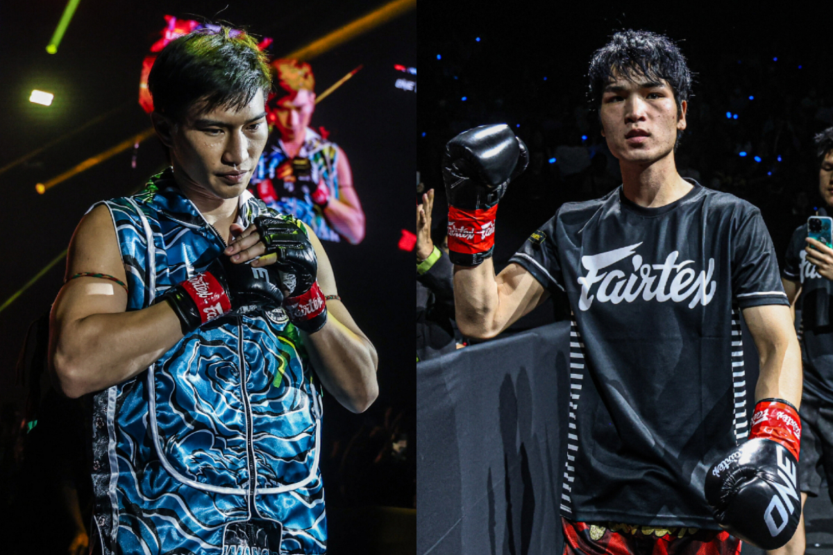 Featherweight kickboxers Tawanchai and Liu Mengyeng